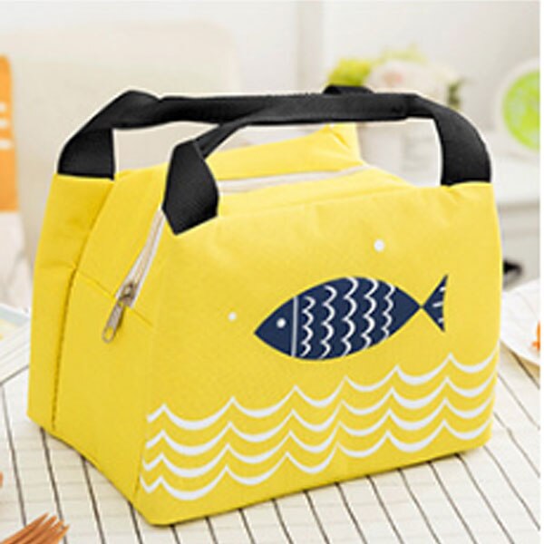 Lunch Bag Fresh Insulation Cold Bales Thermal Oxford Waterproof Convenient Leisure Cute flower cartoon Tote bolso: 4