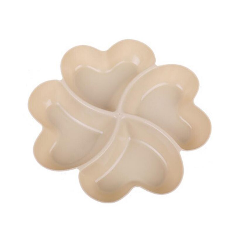 Creativo a forma di cuore caramelle spuntino noci semi frutta secca piatti di plastica piatti ciotola vassoio per la colazione forniture per la cucina di casa: albicocca / grande