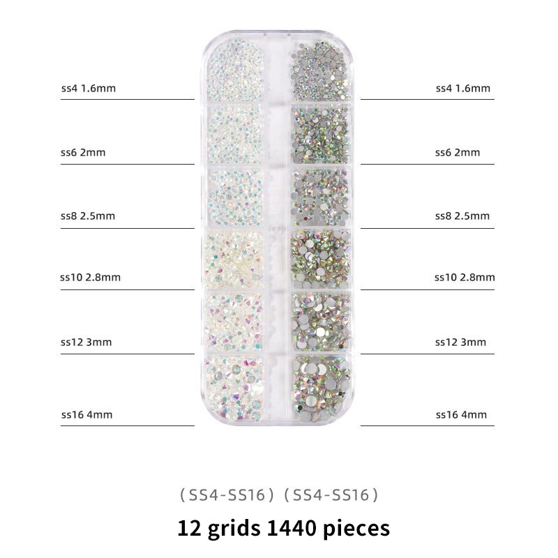 1440 st spik strass ansikte 2022 tips alla för manikyr decoracion uñas handarbete tillbehör kawaii figurer box nyheter: Sr01