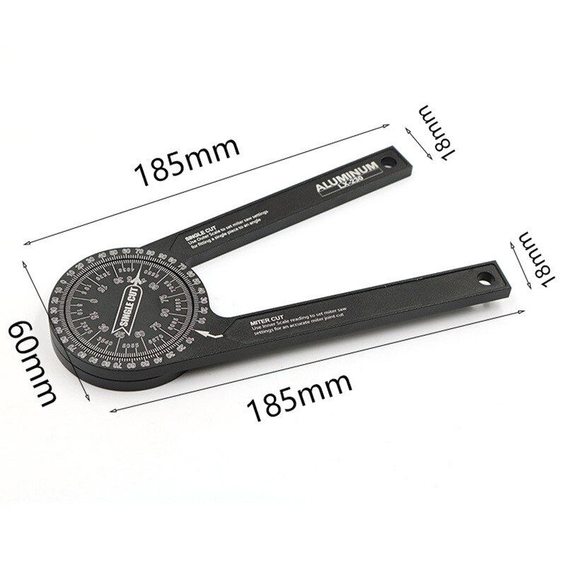 Aluminum Miter Saw Protractor Angle Finder for Woodworking Angle Measuring Tool for Trim Angle Duplicating Tool Miter Duplicator: Default Title