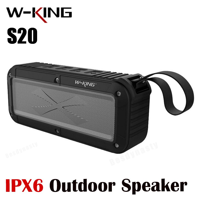 IPX6 Waterproof Bluetooth Speaker Portable Wireless Bass W-King S20 Super NFC Bass Loudspeaker TF Card AUX Player for Bike