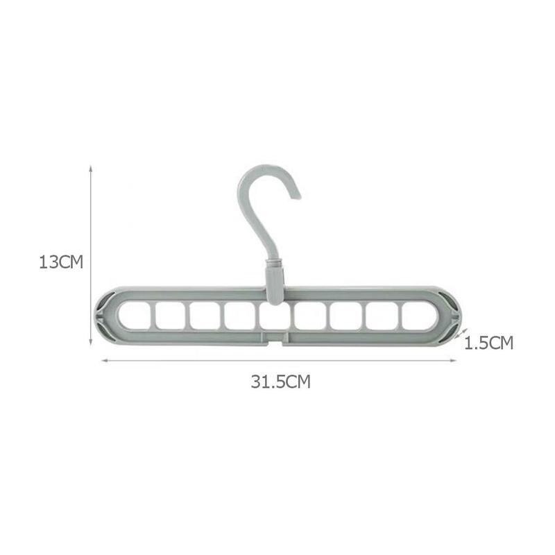 Multifunctionele Kleerhanger 3D Ruimtebesparend Ruimte Hanger Praktische Haak Kleding Kast Negen-Gat Voor Kleding Organiz O7F5