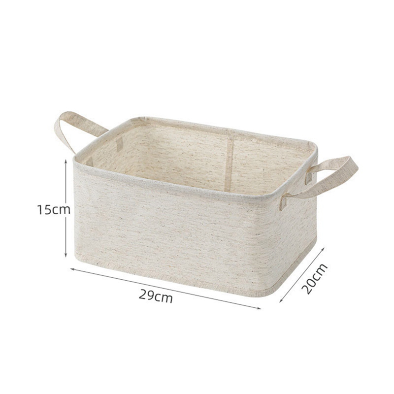 Storage Basket Cotton and Linen Portable Storage Bag Closet Sundries Washable Laundry Basket Home Organizers Storage