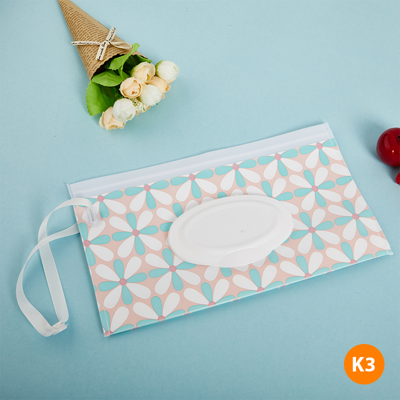 Eva Baby Nat Vegen Pouch Snap-Band Navulbare Natte Doekjes Tas Veeg Houder Case Outdoor Draagbare Herbruikbare Nuttig Tissue doos: K3