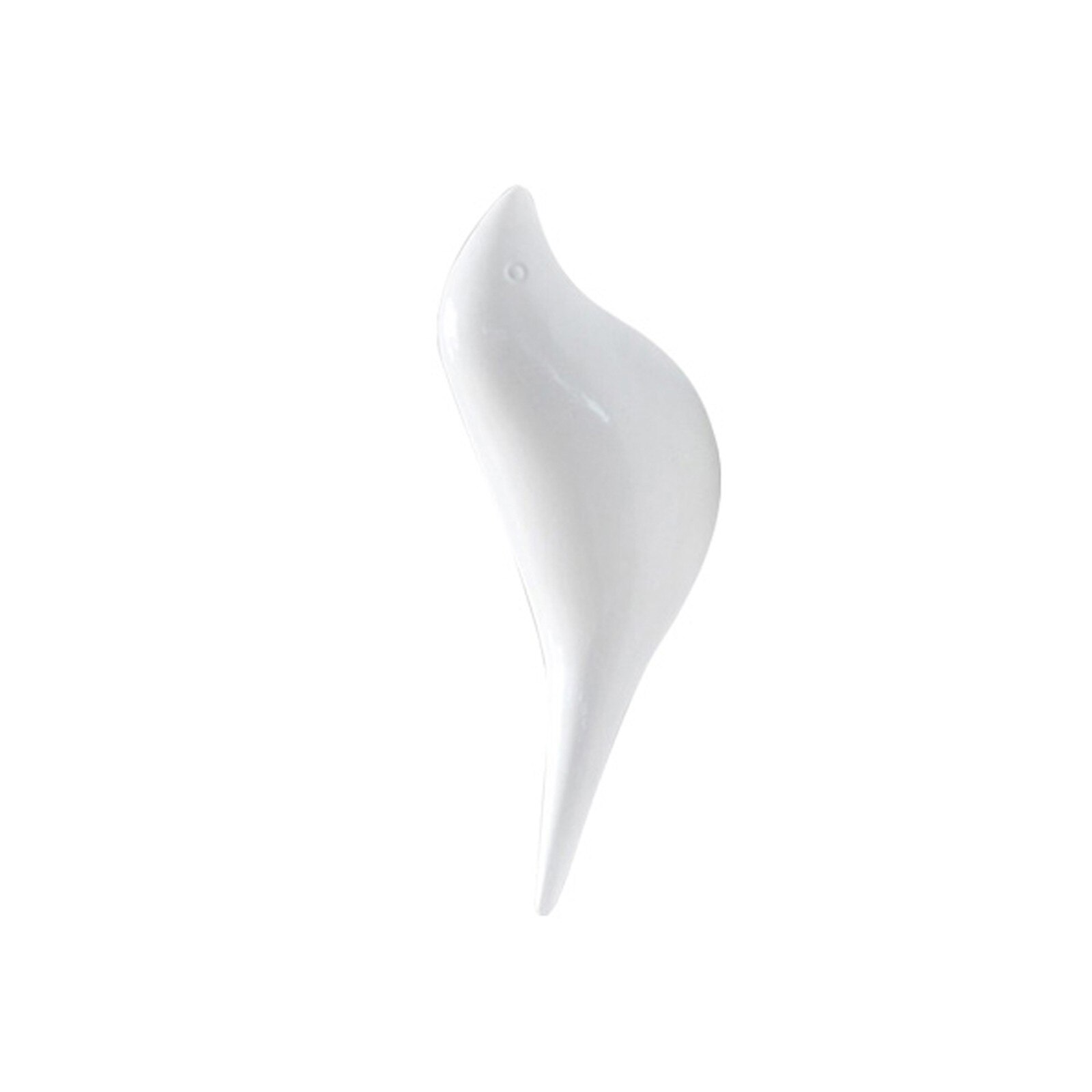 Gancho de pared con forma de pájaro para decoración del hogar, Perchero de resina con forma de pájaro, no tóxico, , 3D: Blanco