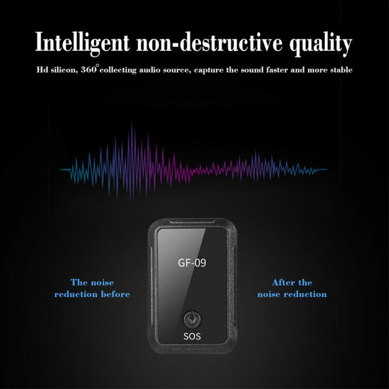 GF09 Mini Auto APP GPS Locator Adsorptie Opname Anti-dropping Apparaat Spraakbesturing Opname Real-time Tracking tracker