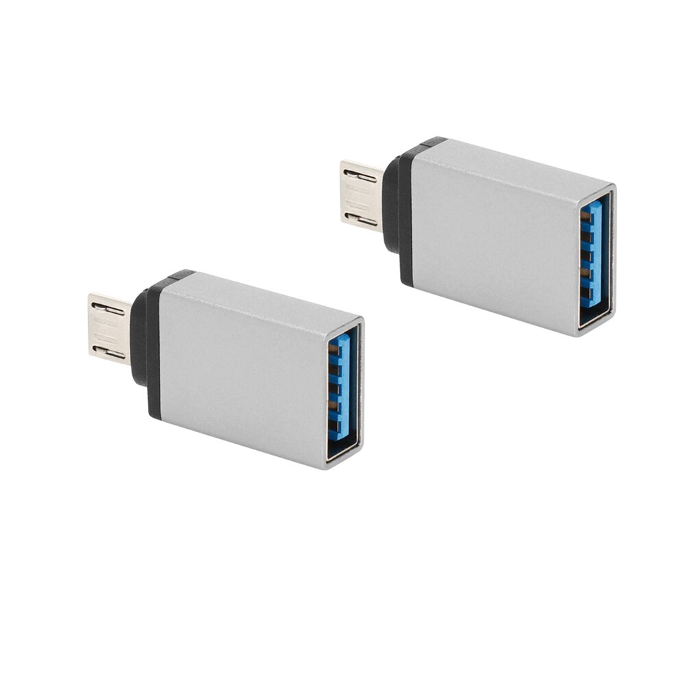 Micro Usb Naar Usb Otg Adapter Male Naar Usb 2.0 Micro Adapter Converter Voor Samsung Xiaomi Lg Huawei Android Mobiele telefoons: 2pas