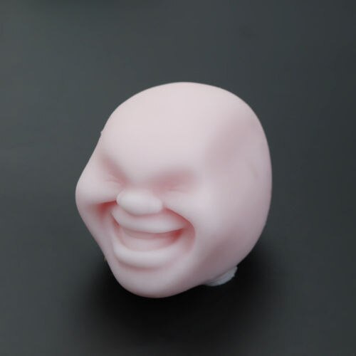 Novedosa Bola de ventilación para cara humana , juguete de oficina antiestrés, divertida pelota para exprimir la cara saludable,: Rosa