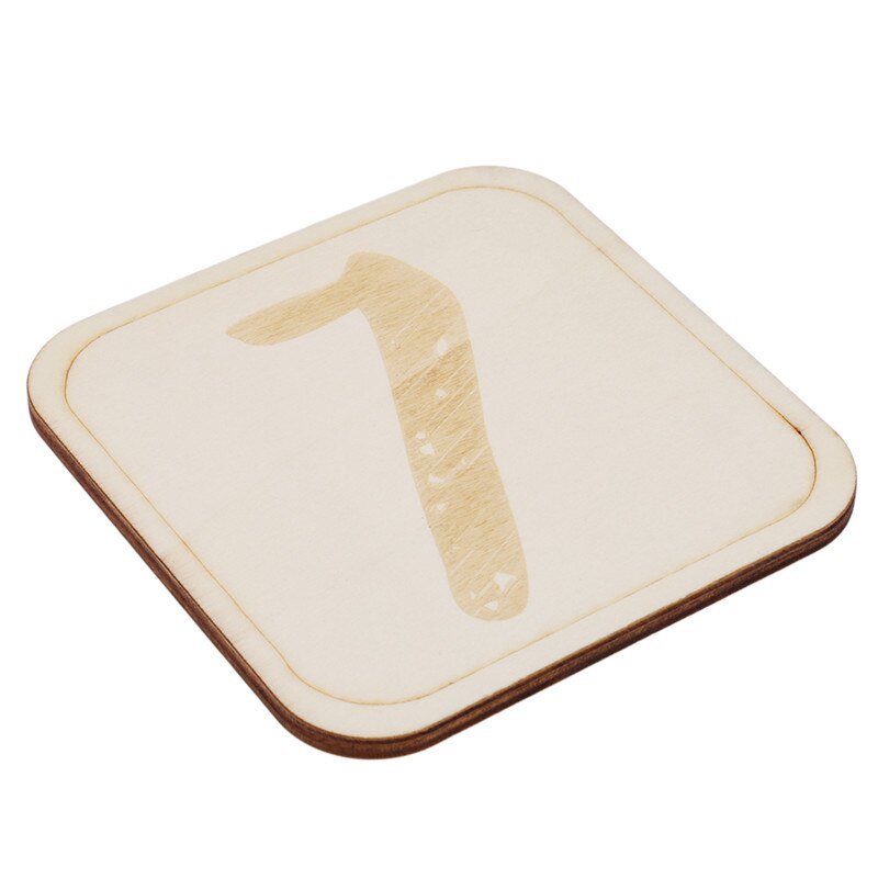 Houten herdenkingskaart voor een babyverjaardag, pasgeborenen, fotografie-accessoires, fotoshoot-fotografie-accessoires: 7
