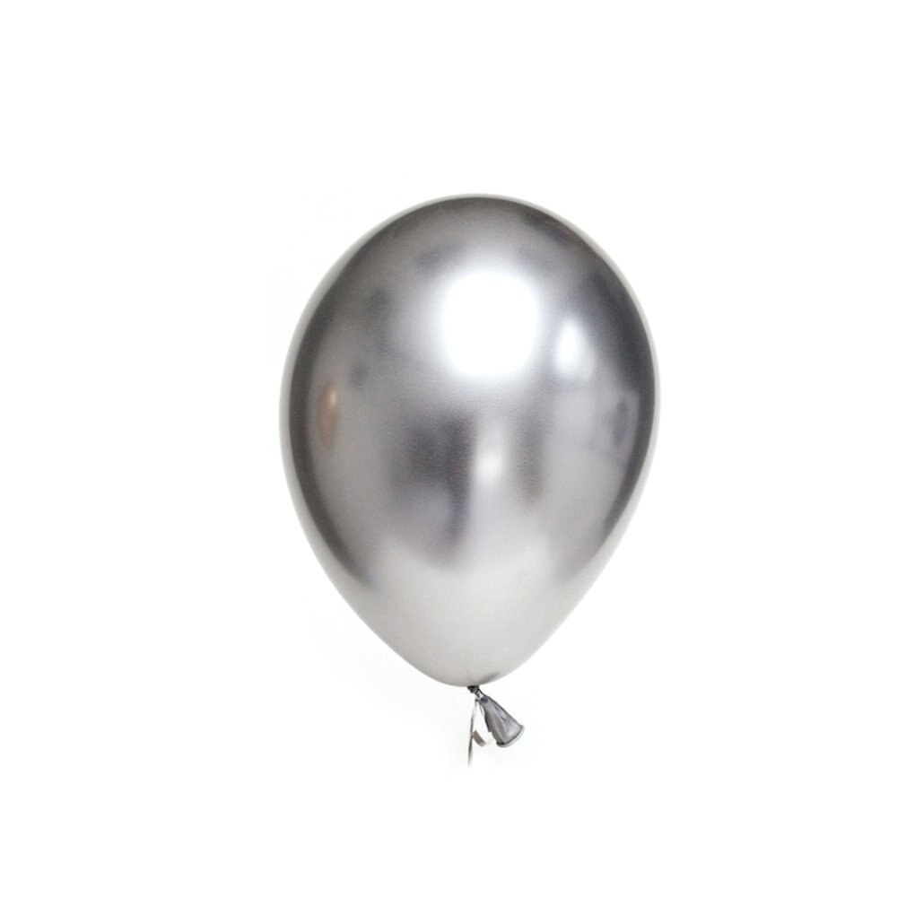 Metallic Latex Balloons Thickened Pearlescent Chrome Balloons Wedding Party Decoration Balloons: Silver