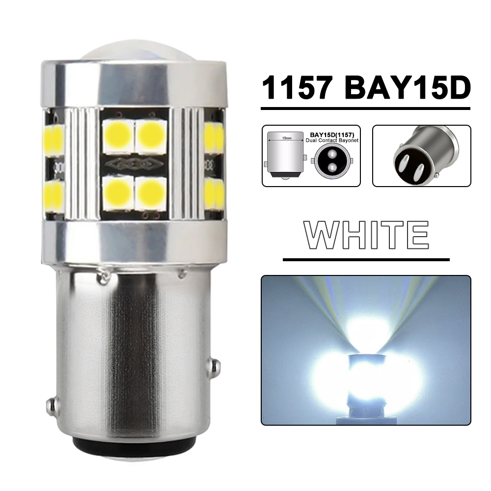 2/4 Uds CANBUS 1156 BA15S 1157 BAY15D bombilla LED 12V 3030-24SMD 6500K blanco amarillo rojo freno trasero de coche luces de señal de giro de estacionamiento: Beige / Azul oscuro