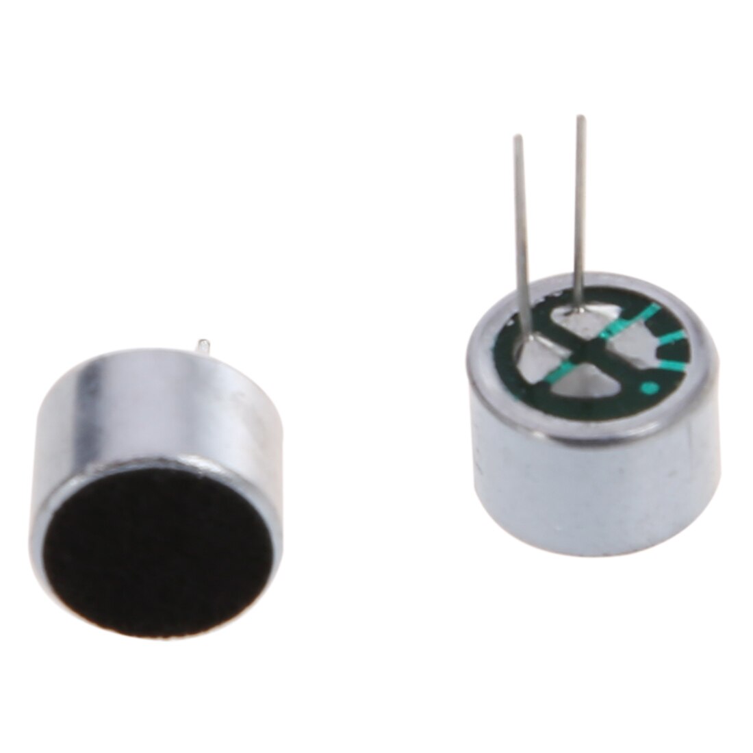 Micrófono de condensador Electret, cápsula de micrófono de 2 pines, 9,7mm x 7mm, 10 Uds.