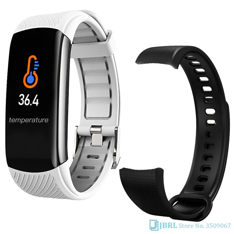 Temperaturklokke barn barneklokker for jenter gutter armbåndsur barn studenter bluetooth klokke elektronisk digital armbåndsur: Hvit legge stropp