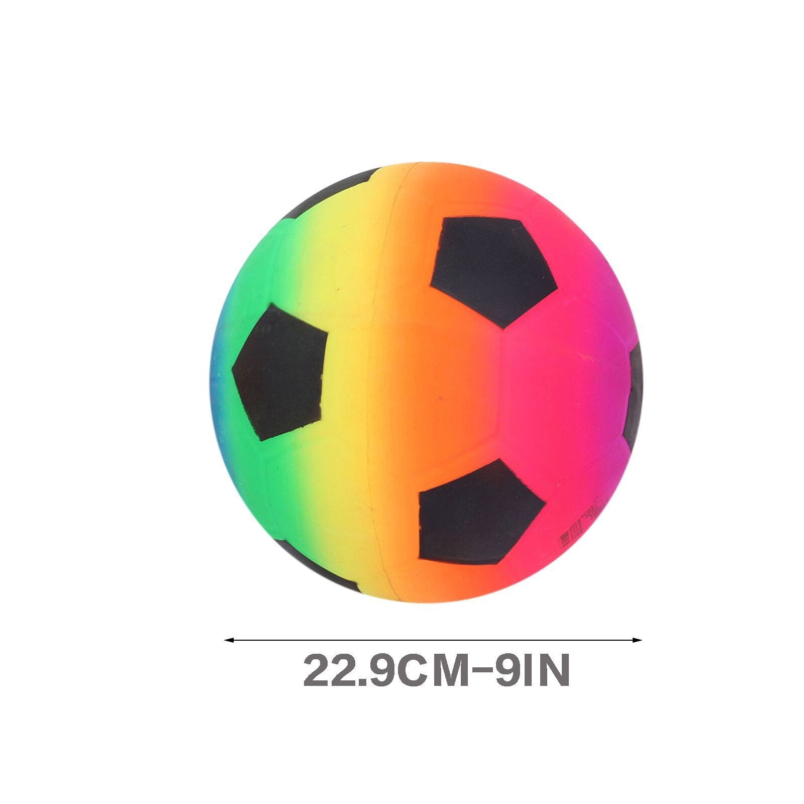 Summer Beach Rainbow Sports Ball Inflatable Handball For Outside Activities Football For Outdoor Indoor Beach Kids 22.9cm