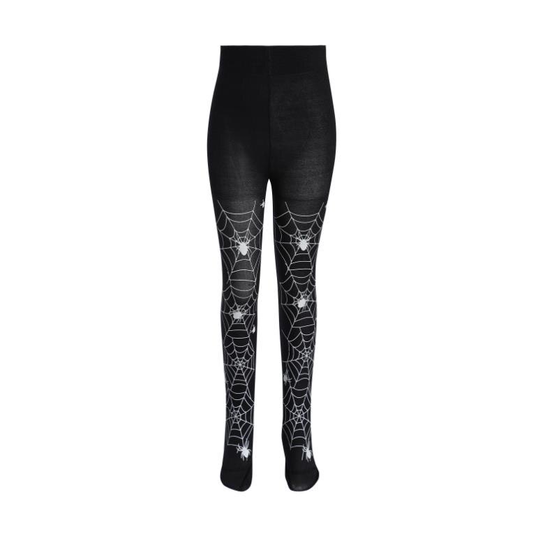 Soft Children Halloween Printed Pantyhose Girls Elastic Waist Warm Stockings Breathable Pantyhose Spring Autumn Leggings 4-7Y: C