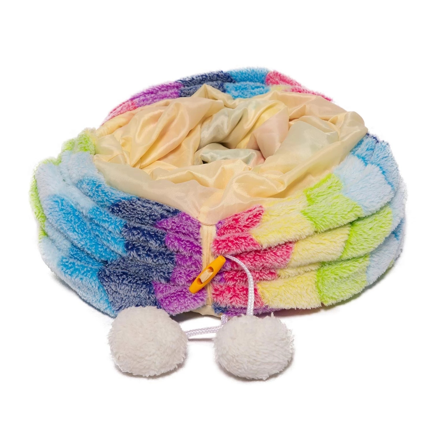Flanel Regenboog Kat Kanaal Met Ballen Kat Speelgoed Vouwen Training Tunnel Buis Kat Tent Konijn Boren Spel Kat Accessoires