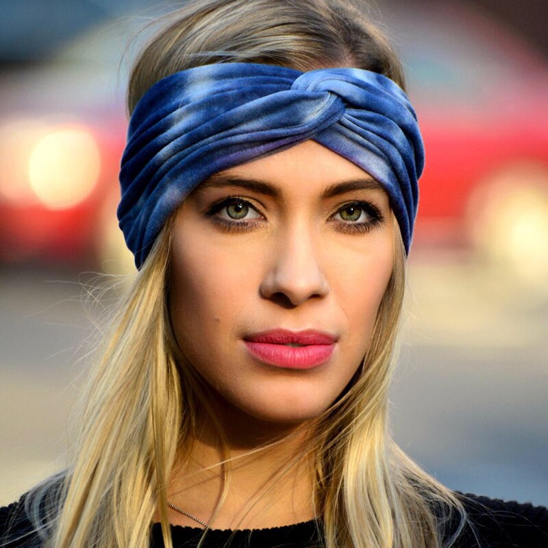 3 stücke Frauen Stirnband Boho Floal Stil Quer Knoten Kopf Wrap Haar Band Gedruckt Muster Schweißband Zubehör