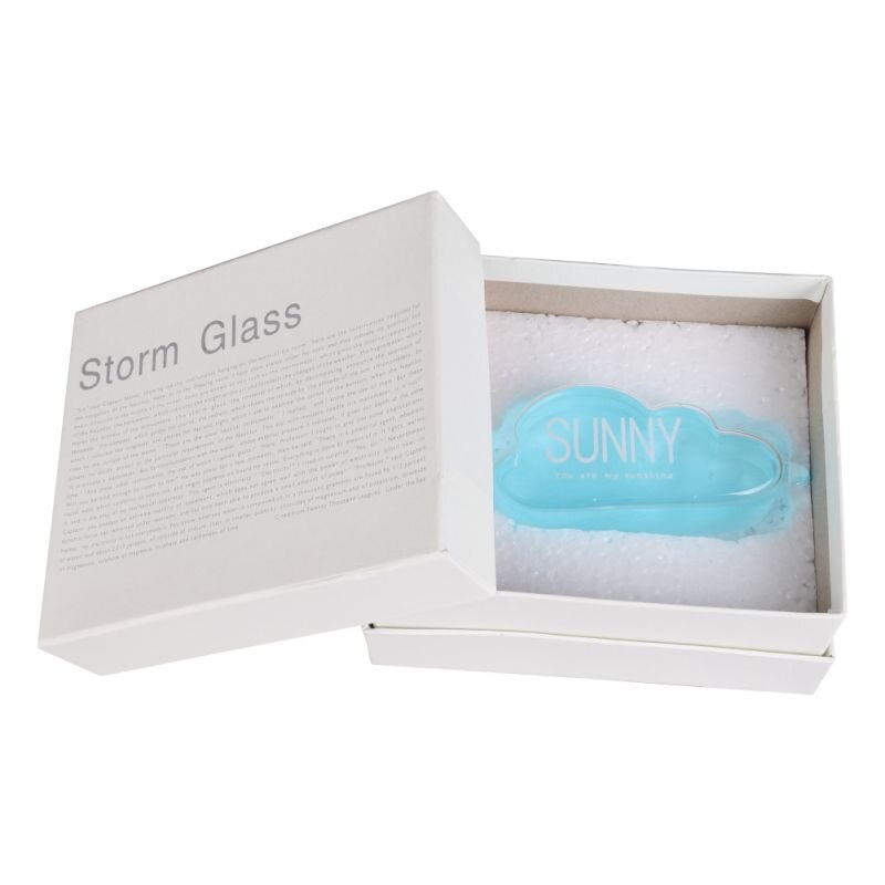 Stylish Desktop Weather Forecast Water Glass Bottle With Base Barometer Bottles Weather Station