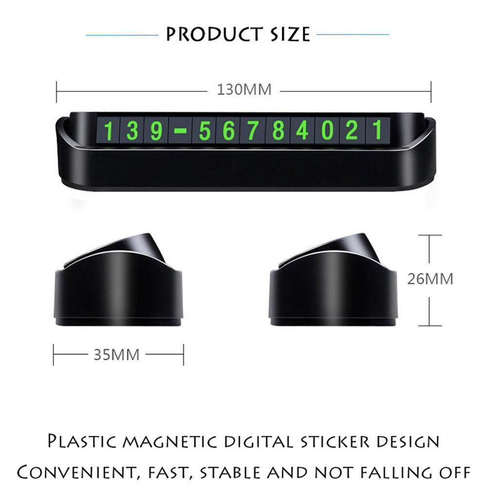 Car Temporary Parking Sign Parking Phone Number Flip Numbers Fluorescent Numbers Night Parking Auto Interior Accessories General