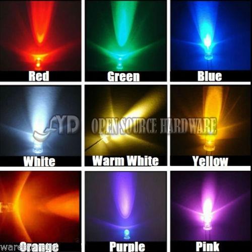 100PCS 5mm Round Super Bright Green LED light Diode