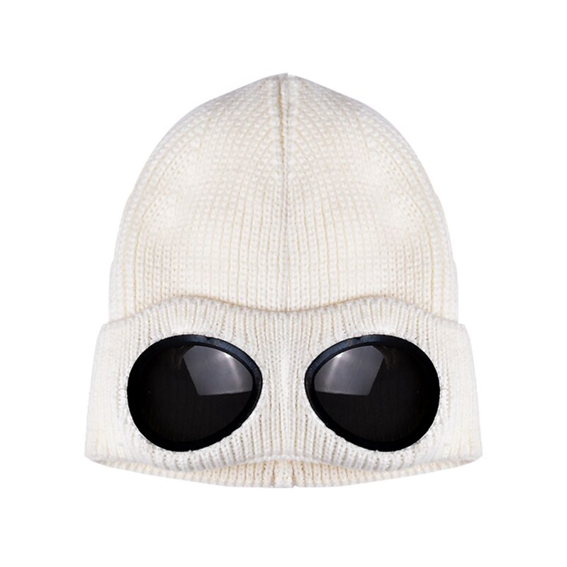 Sports Ski Snow Cap Eye protection Wool Knitted Goggles Thermal Warm Winter Heat Keeper Ear Cold Protector Sports Cap