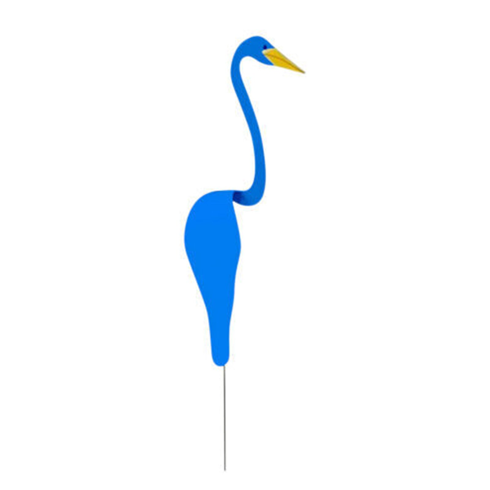 Trädgård flamingo vindindikator nyckfull roterande fågelskulptur helt underbar unik dynamisk fågelträdgård dekoration: Blå