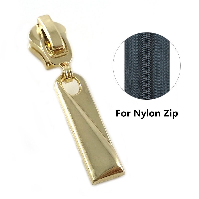Jas Zip Hoofd Diy Rits Sliders Metalen/Nylon/Hars Ritsen Reparatie Kit Jas Kleding Naaien Accessoires: 03