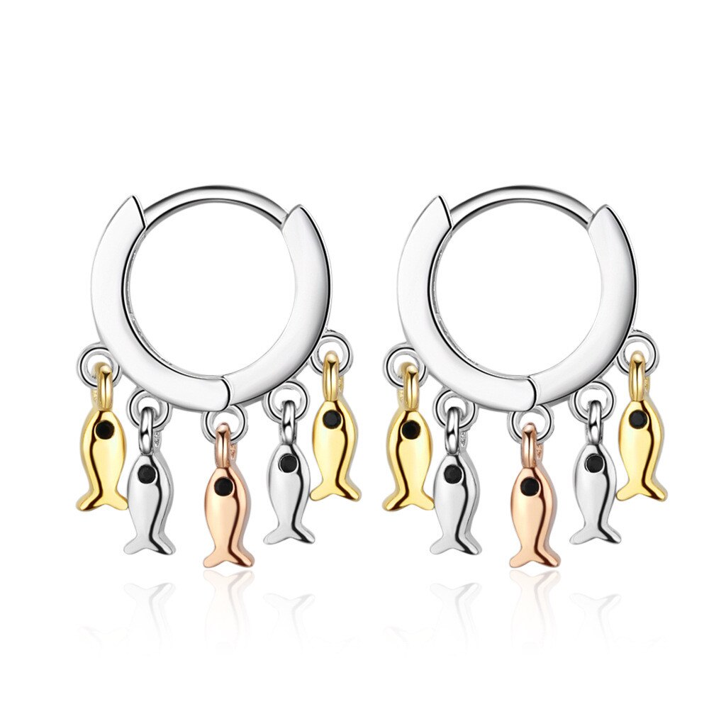100% 925 Sterling Silber Süße Fisch Damen Zucht Ohrringe Förderung Schmuck Frauen Neue Anti Allergie