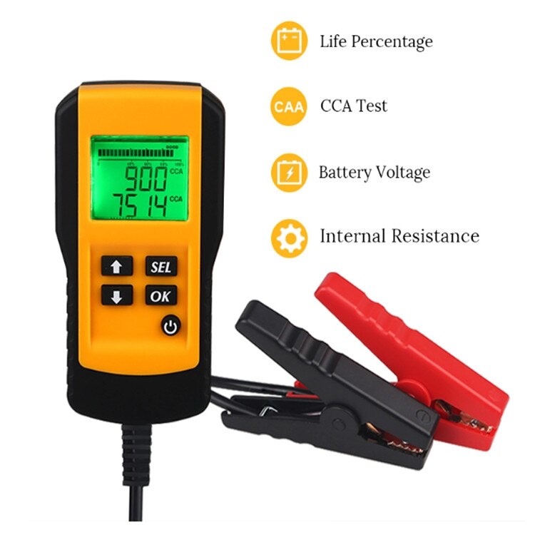 Car Battery Tester Analyze Auto Vehicle 12V LCD Digital Battery Test System Analyzer Voltage Resistance CCA Diagnostic Tool