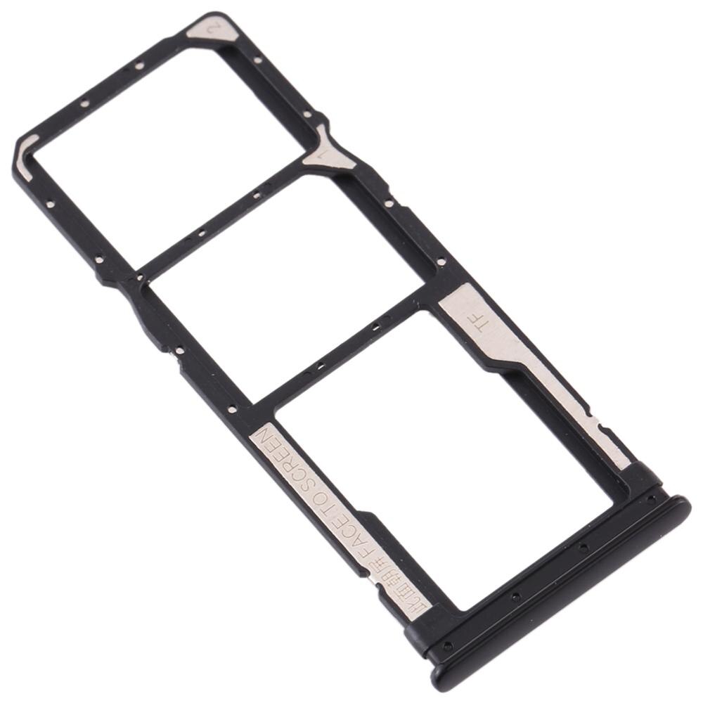 SIM Card Tray + SIM Card Tray + Micro SD Card Tray for Xiaomi Redmi Note 8: black
