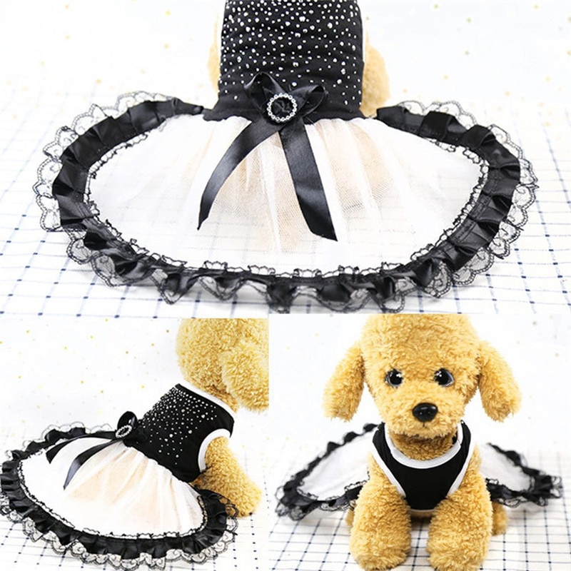 Vestido con tutú para perro, falda de encaje, Gato de princesa, ropa de XS-L, vestido de para suministros para perros mascota, 1 Uds.