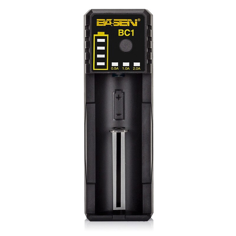 BASEN 18650 Battery Charger LCD Screen Display for 18650 21700 26650 Universal Fast Charger with EU US plug Battery capacity: BC1 / EU