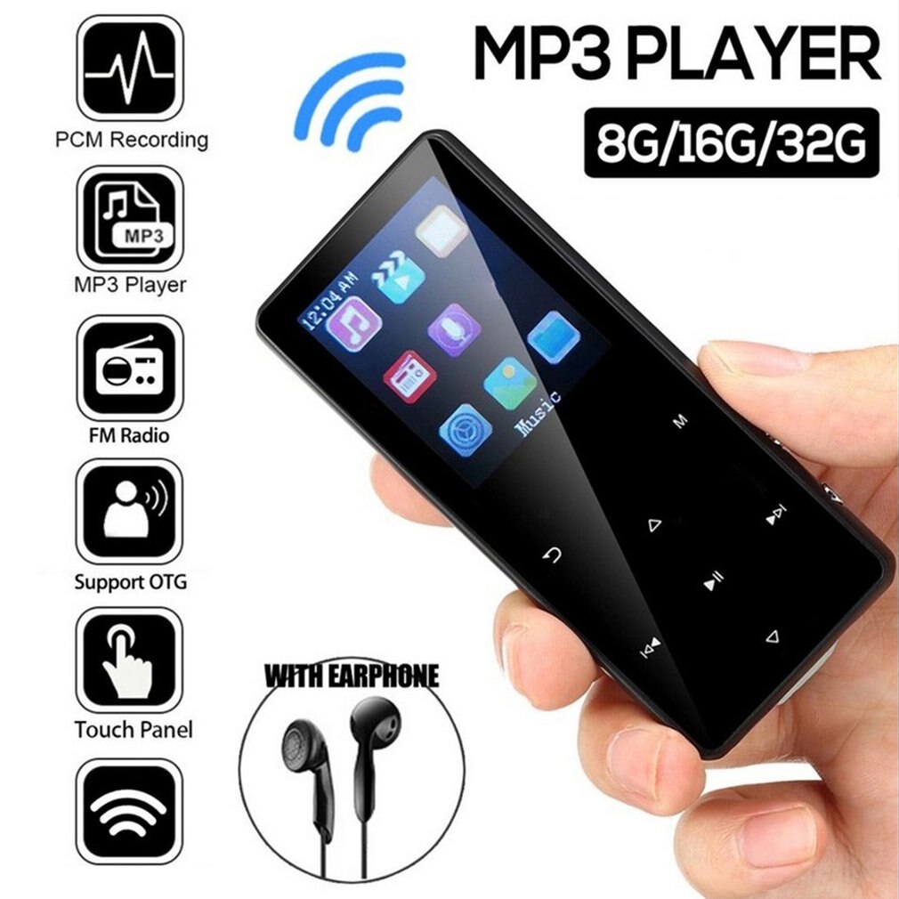 1.8 Inch Screen K1 Wireless Mp3 Speaker Player 8gb Stereo High Fidelity Radio Recording Music Player