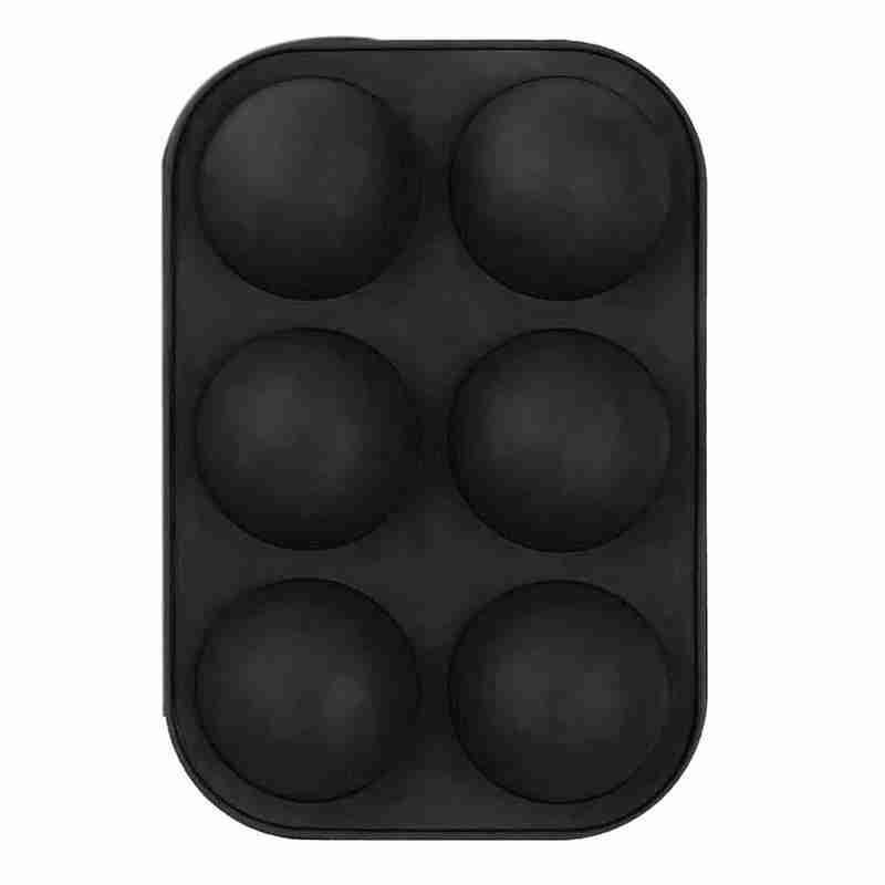 Demi sphère Silicone savon moules ustensiles de cuisson gâteau décoration outils pouding gelée chocolat Fondant moule boule forme Biscuit outils: black