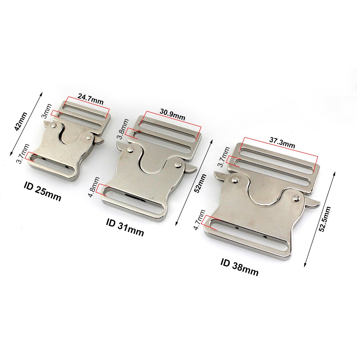 1Pcs Mode Metalen Rugzak Band Gesp Quick Side Release Sluiting Voor Diy Tas Outdoor Rugzak Riem Riem Singels Lether craft