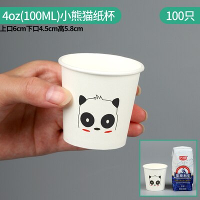 4Oz Wegwerp Kopjes Dikke Proeven Geconcentreerde Kleur Proeverij Cup Koffie Paper Cup Voor Koffie 100Ml Papier Cup: panda