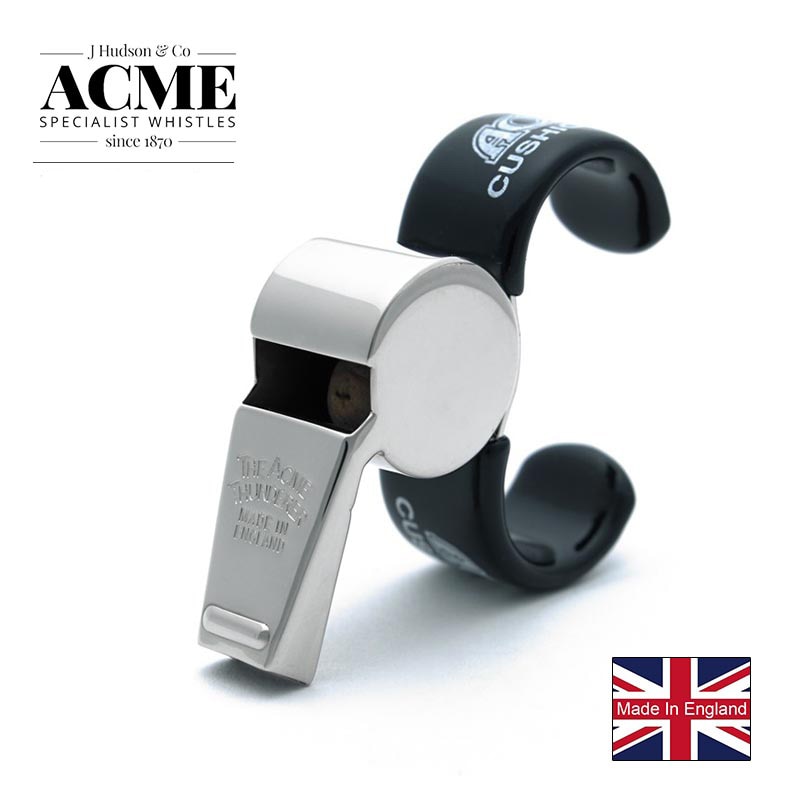 ACME 477 60.5 Finger Grip Metal Whistle Nickel-Plated Referee Coach training Sports Contest Whistle