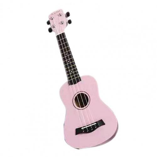 Ukulele Exquisite Musical Learning 4 Strings Children Colorful Wood Ukulele for Beginner: Pink