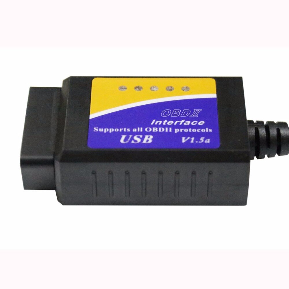 ELM327 USB OBD2 Auto voiture outil de Diagnostic ELM 327 V1.5 USB Interface OBDII CAN-BUS Scanner ~