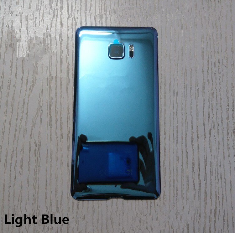 UUltra contraportada para HTC U Ultra 5,7 pulgadas carcasa Original de cristal de reparación de puerta trasera caja de batería de repuesto: Light Blue