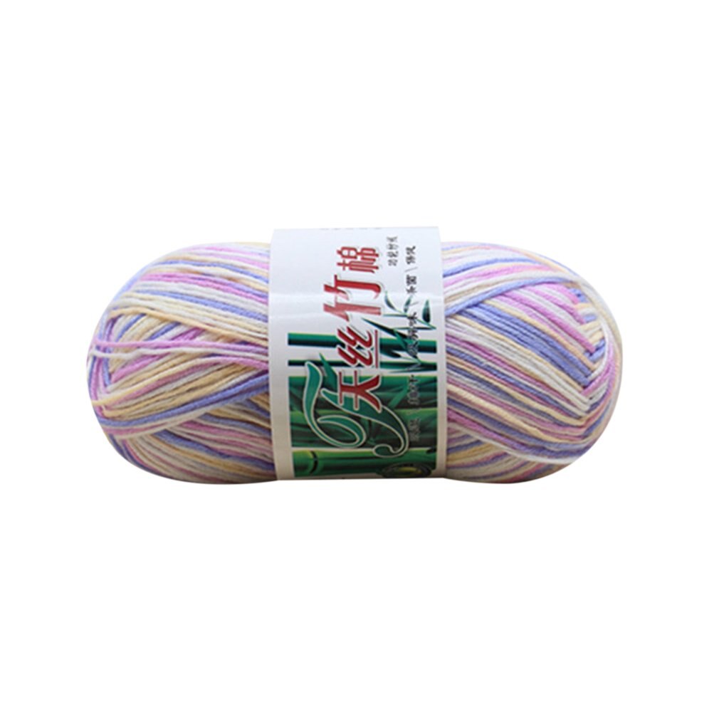 Doux Tencel fil Multi brin fil à tricoter à la main fil Crochet bébé fil laine tissé bambou coton soie ligne tricots: purple