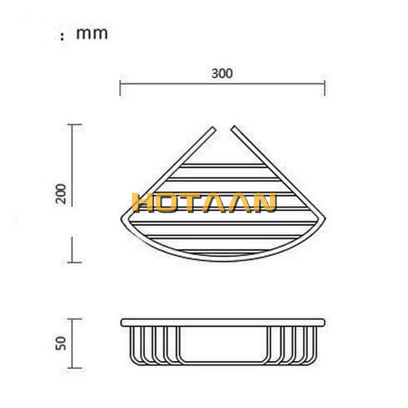 Wall Mounted Antique finish aluminum Bathroom Shower shampoo Shelf Basket Holder single Layer YT-7018