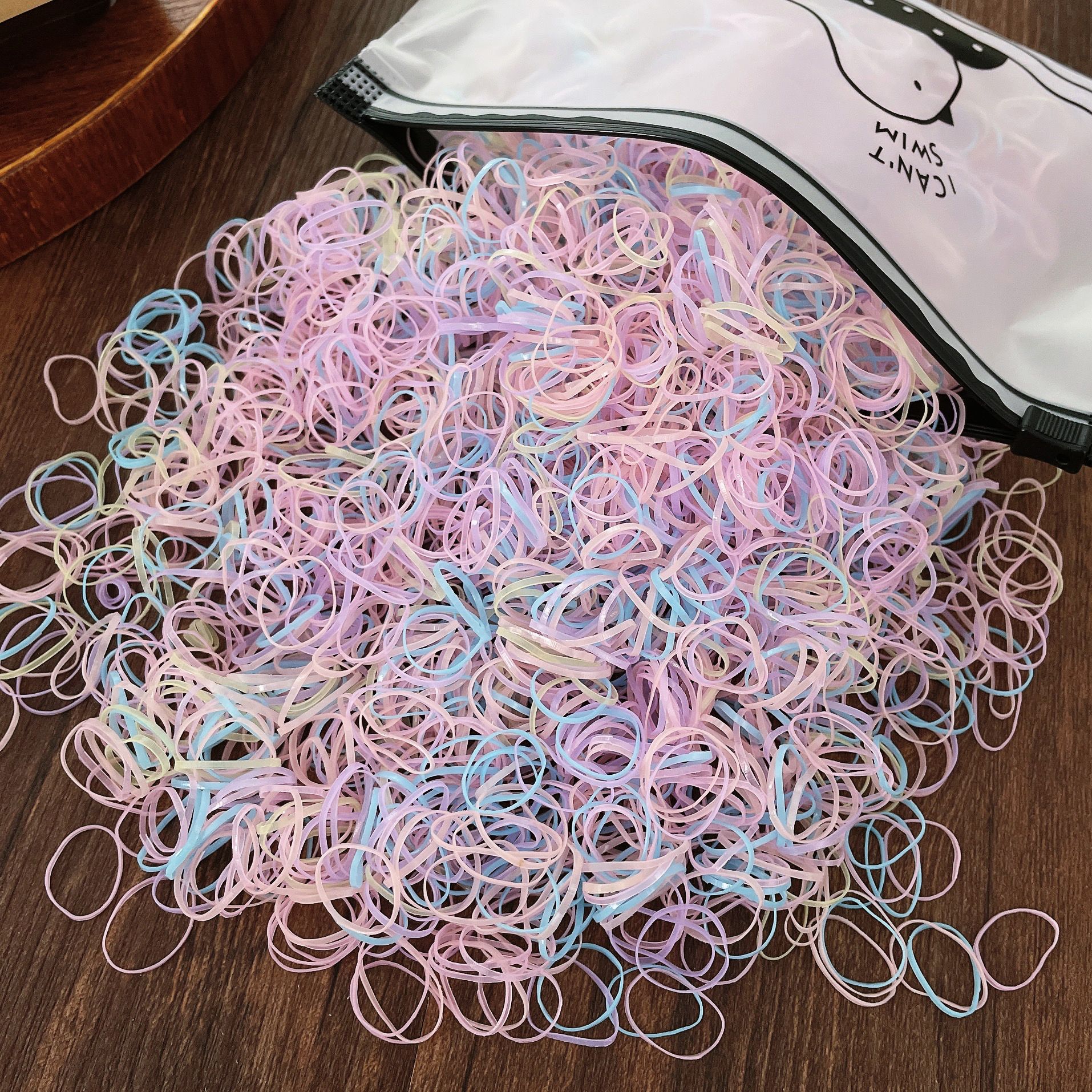 500/Pack Girls Colorful Small Disposable Hair Bands Thicken Elastic Rubber Band Ponytail Holder Hair Accessories: PURPLE