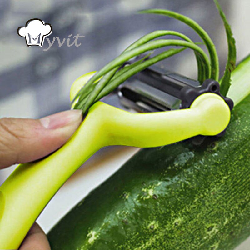 Multifunktionale Schäler 360 Grad Dreh Kartoffel Schäler Gemüse Cutter Obst Hobel Küche Spielereien mit 3 Klingen