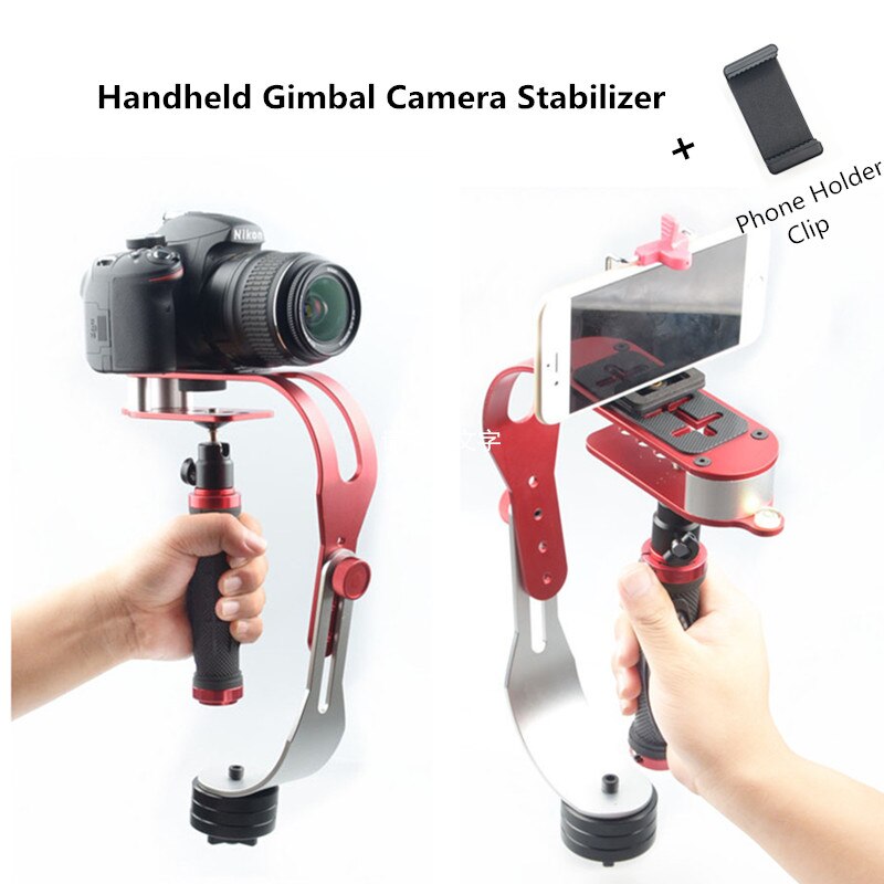 Estabilizador de cámara Digital de aleación de aluminio para Gopro, Mini videocámara de mano, Steadycam de vídeo móvil DSLR 5DII Motion DV Steadycam