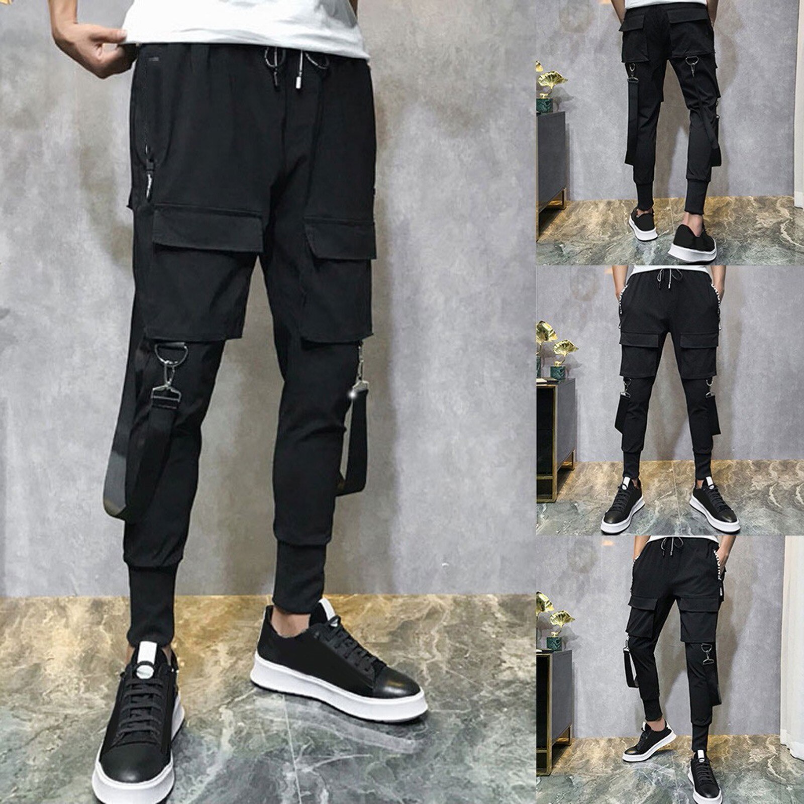 Men's Casual Work Trousers - Multi-Pocket, Breathable, Comfortable Fit