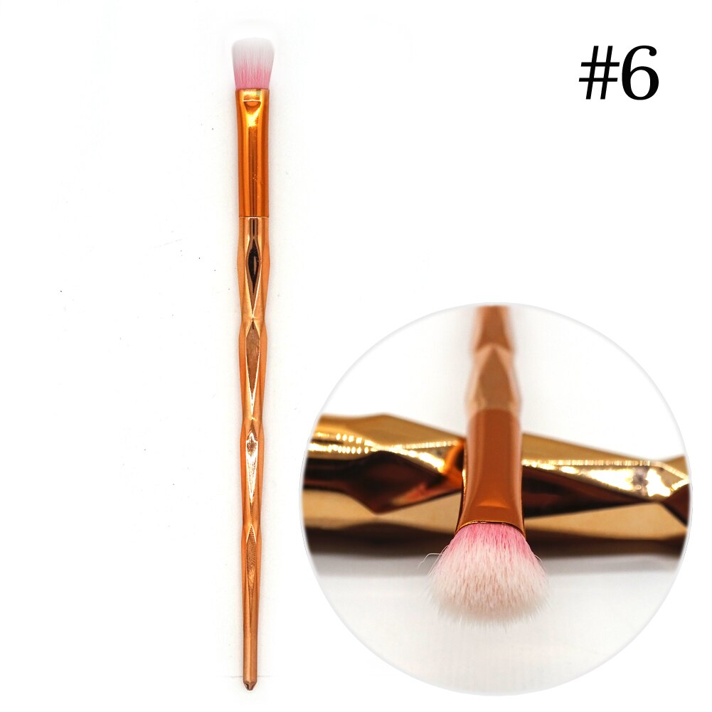 1 stk diamant sminkebørster sett pudderfoundation øyenskygge blush blending kosmetikk skjønnhetssminke børsteverktøysett