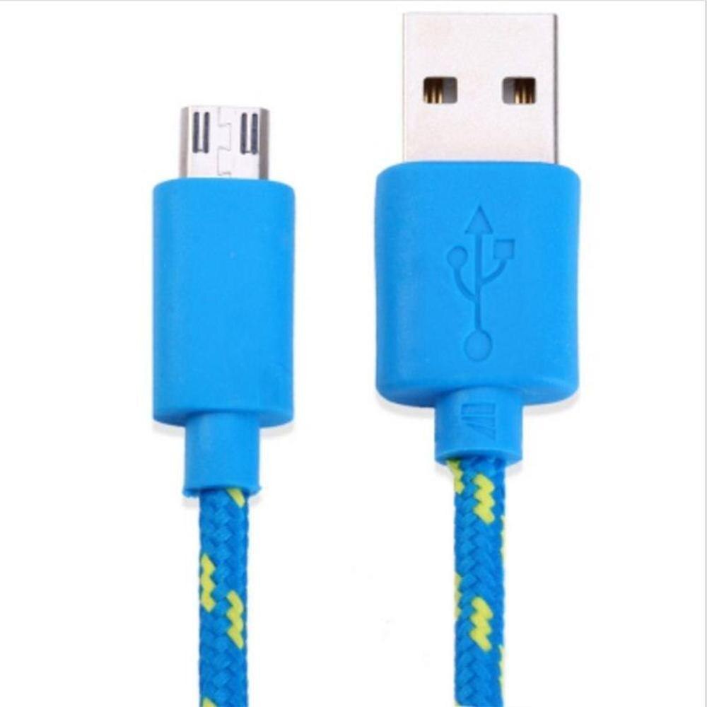 1m 10 farben Nylon Geflochtene Mikro USB Kabel Daten synchronisieren USB Ladegerät Kabel Für Samsung Xiaomi Android Telefon Kabel schnelle Ladung