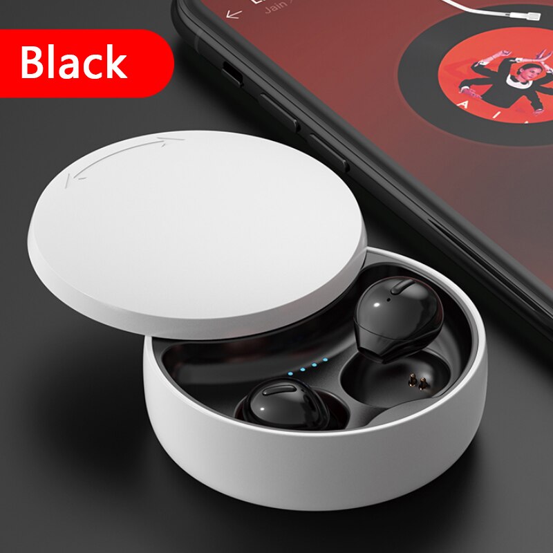 Ultra mini draadloze dual tws oordopjes  x21s verborgen kleine bluetooth onzichtbare oordopjes 3 uur muziek afspelen met oplaadcase: X21s zwarte