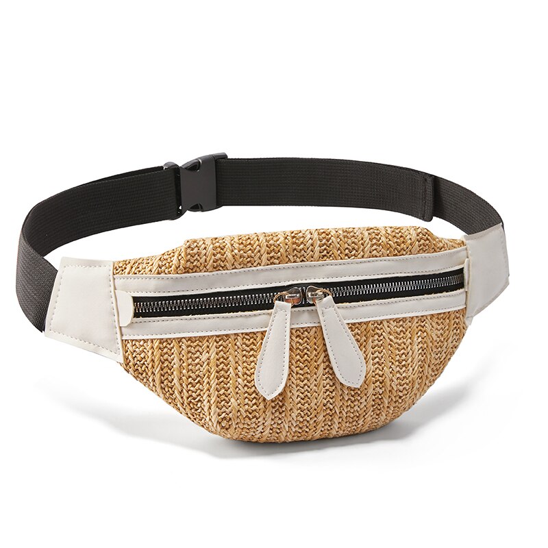 DAUNAVIA di paglia di estate del sacchetto della vita divertente confezioni Spiaggia fascia toracica bag Femminile Del Telefono Del Sacchetto Delle Signore di Nuovo Modo di vita pack per delle donne